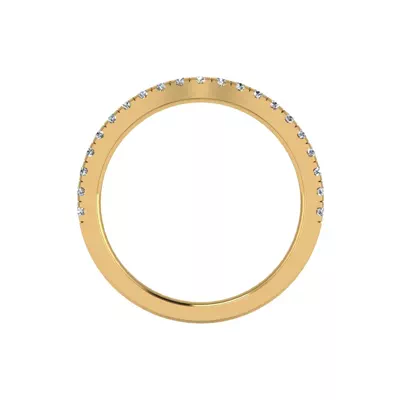 Daisy Curved Pavé Band