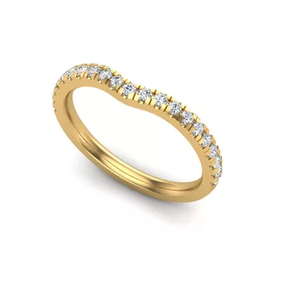 Daisy Curved Pavé Band