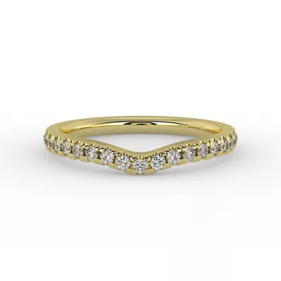 Daisy Curved Pavé Band