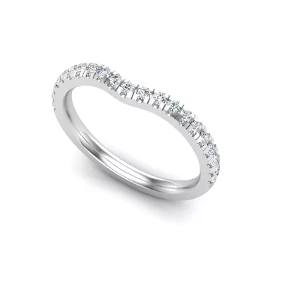 Daisy Curved Pavé Band