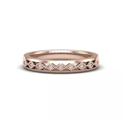 Meadow Pave And Milgrain Band