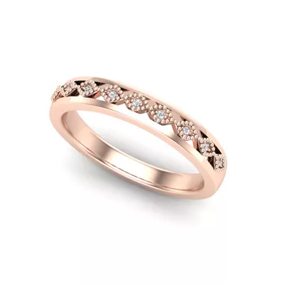 Meadow Pave And Milgrain Band