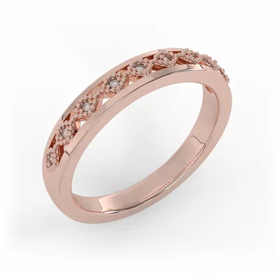 Meadow Pave And Milgrain Band