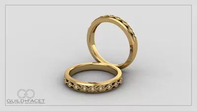 Meadow Pave And Milgrain Band