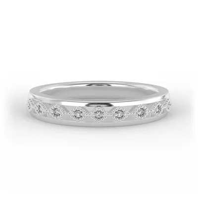 Meadow Pave And Milgrain Band