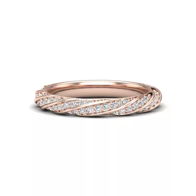 Rosa Spiral Pave Band