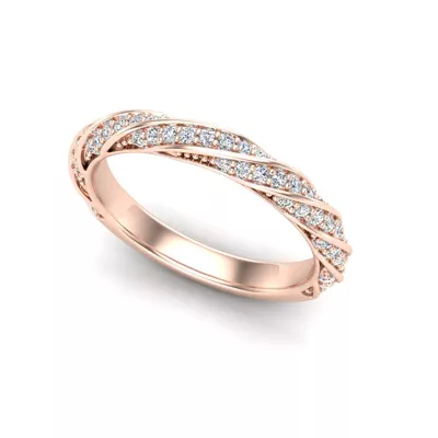 Rosa Spiral Pave Band