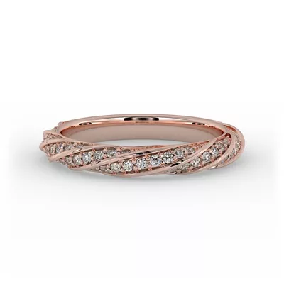 Rosa Spiral Pave Band