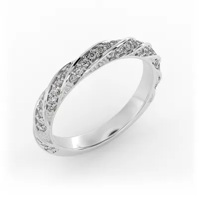 Rosa Spiral Pave Band
