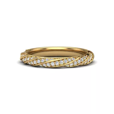 Rosa Spiral Pave Band