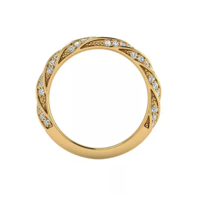 Rosa Spiral Pave Band