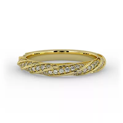 Rosa Spiral Pave Band