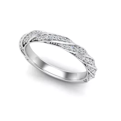 Rosa Spiral Pave Band