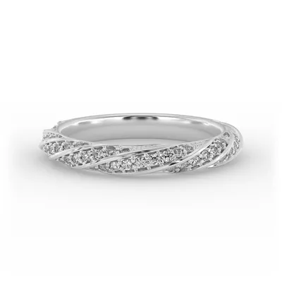 Rosa Spiral Pave Band