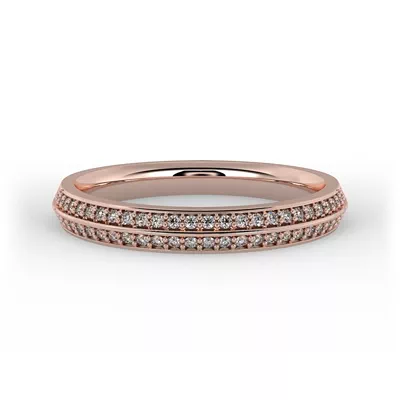 Phoenix Double Row Pave Band