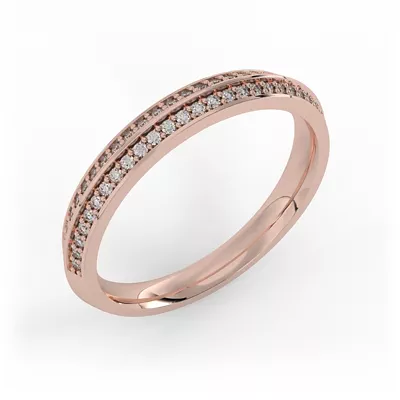 Phoenix Double Row Pave Band