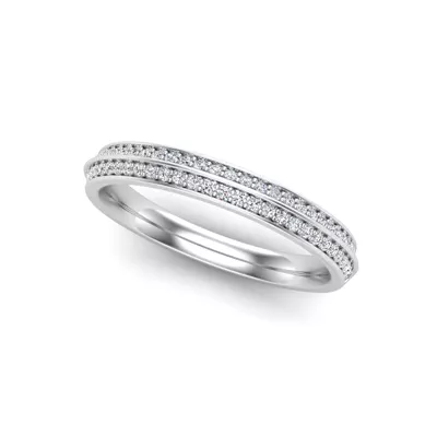 Phoenix Double Row Pave Band