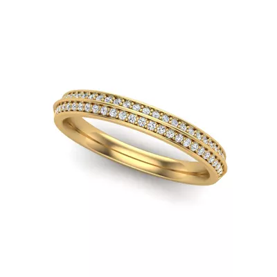 Phoenix Double Row Pave Band