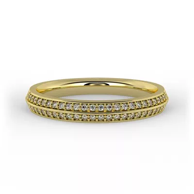 Phoenix Double Row Pave Band