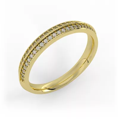 Phoenix Double Row Pave Band