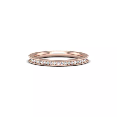 Ryleigh Milgrain Pave Band