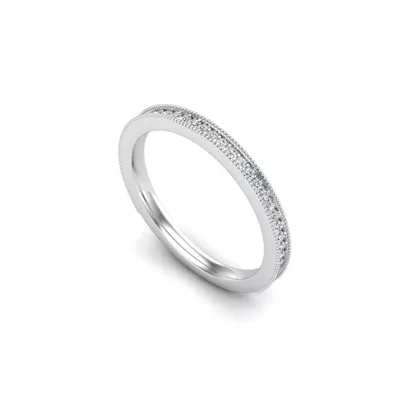 Ryleigh Milgrain Pave Band