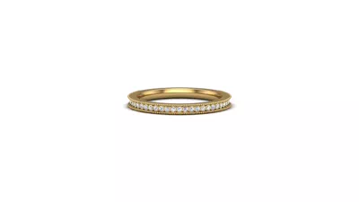 Ryleigh Milgrain Pave Band