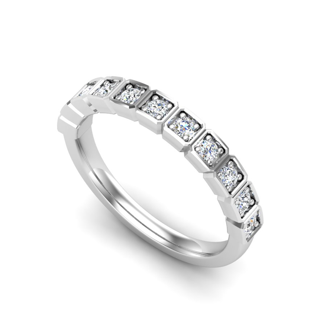 Kenzie Square Pave Band