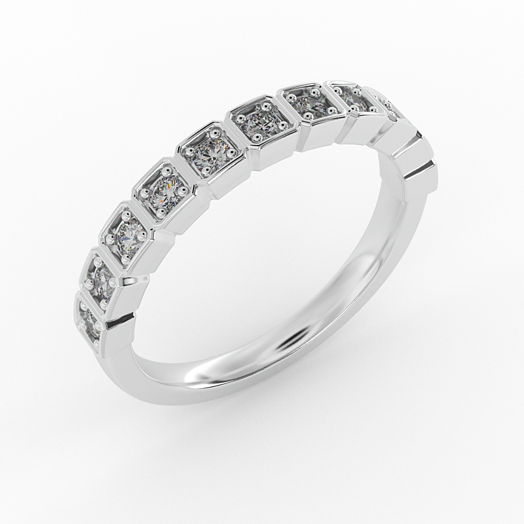 Kenzie Square Pave Band