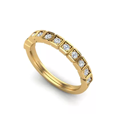 Kenzie Square Pave Band