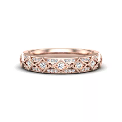 Paige Art Deco Diamond Band