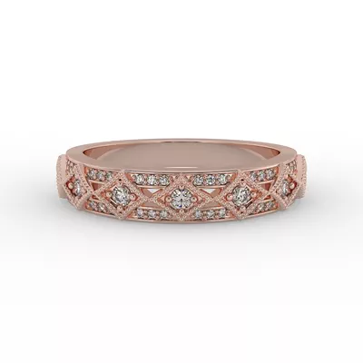 Paige Art Deco Diamond Band