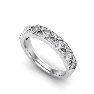 Paige Art Deco Diamond Band
