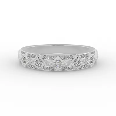 Paige Art Deco Diamond Band