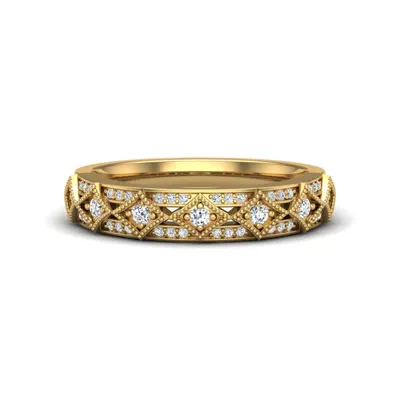 Paige Art Deco Diamond Band