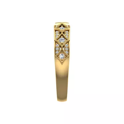 Paige Art Deco Diamond Band