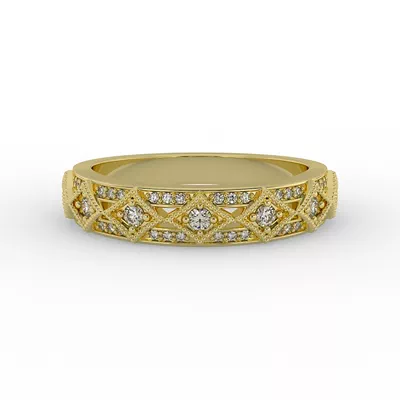 Paige Art Deco Diamond Band