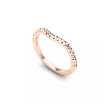 Bella Pavé Contoured Band