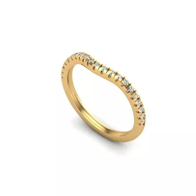 Bella Pavé Contoured Band