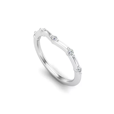 Mariana Curved Pave Band