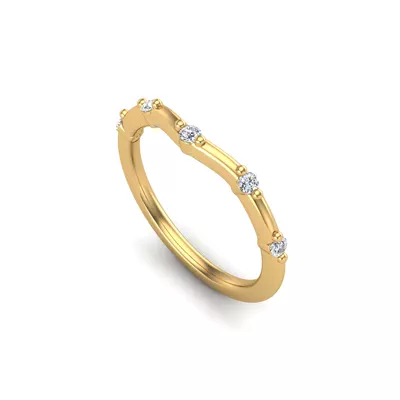 Mariana Curved Pave Band