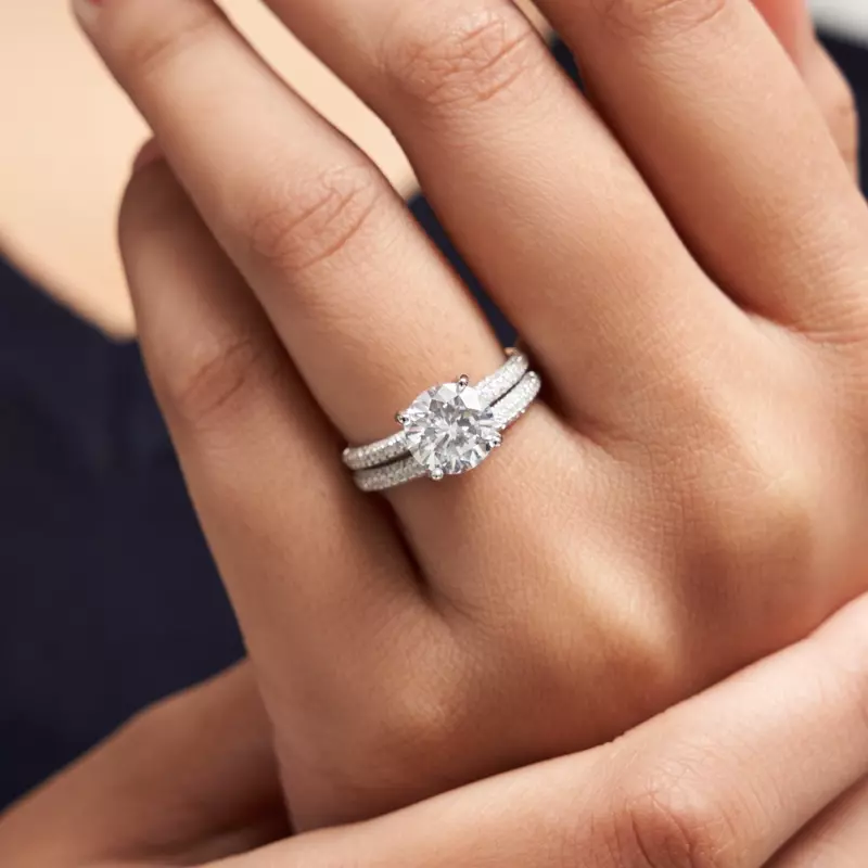 Platinum Kira Triple Pave Band