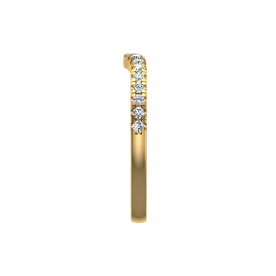 Emelia Curved Pave Band