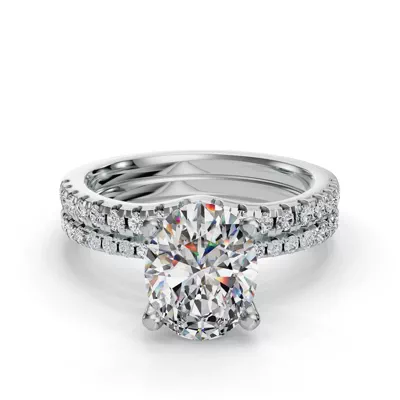 Emelia Curved Pave Band