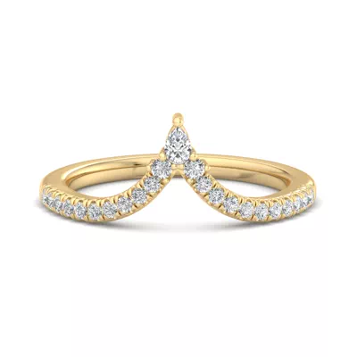 Holly Pave Chevron Band