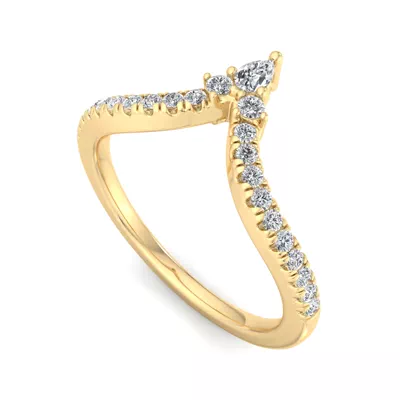 Holly Pave Chevron Band