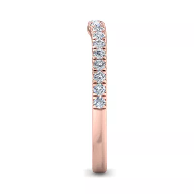 Jaliyah Curved Pavé Band