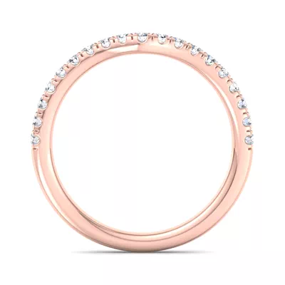 Jaliyah Curved Pavé Band