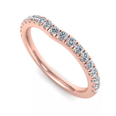 Jaliyah Curved Pavé Band