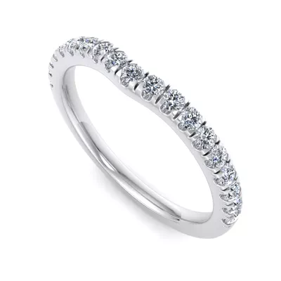 Jaliyah Curved Pavé Band